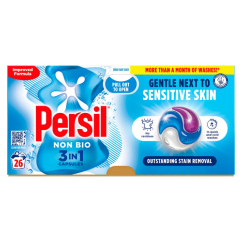 3 x Persil  3 In 1 Washing Capsules Non Bio 26 Washes